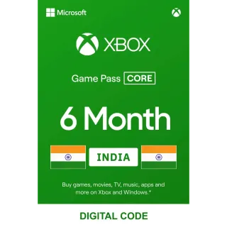 INDIA Xbox Game Pass Core 6 Months