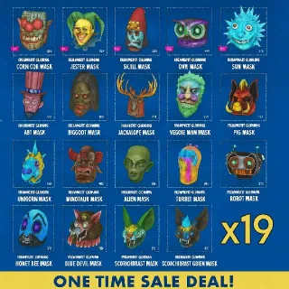 Full fasnacht Glowing Masks Set