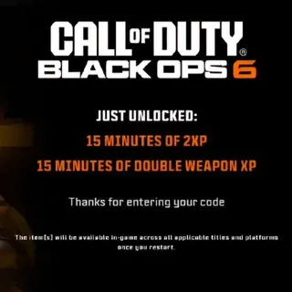 🔥15 Minutes Dual 2XP + Weapon XP 🔥 Call of Duty: Black Ops 6