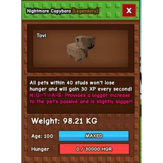 Godly Nightmare Capybara - 98.21 KG