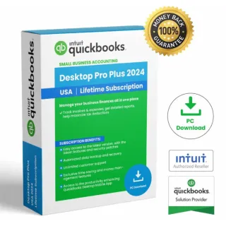 NTUIT QUICKBOOKS DESKTOP PRO PLUS 2024 FOR WINDOWS FULL RETAIL =PERMANENT VERSION=