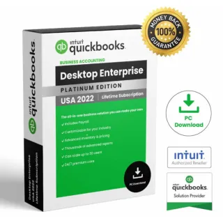 NTUIT QUICKBOOKS DESKTOP ENTERPRISE 2022 FOR WINDOWS FULL RETAIL =PERMANENT VERSION=