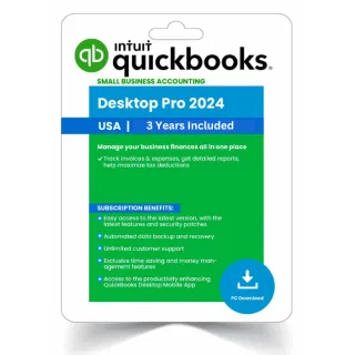 QuickBooks Desktop Pro 2024 - 3-Year Subscription (USA) - Windows