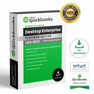 NTUIT QUICKBOOKS DESKTOP ENTERPRISE 2023 FOR WINDOWS FULL RETAIL =PERMANENT VERSION=