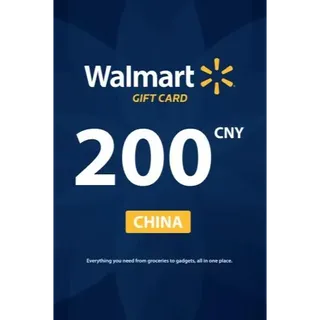 Walmart Gift Card - 200 CNY ( China )⚡𝐅𝐀𝐒𝐓 𝐃𝐄𝐋𝐈𝐕𝐄𝐑𝐘⚡️