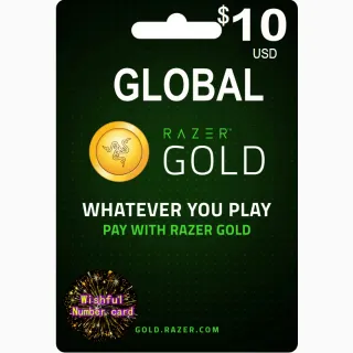 $10.00 USD Razer Gold (Global) INSTANT