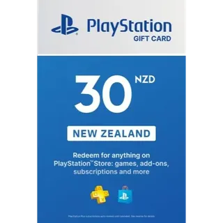 PlayStation Store 30 NZD Gift Card (New Zealand)