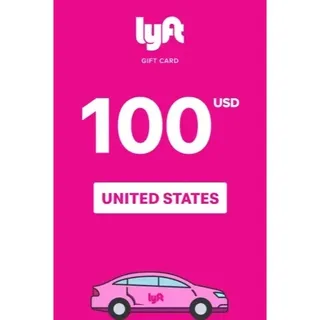 $100.00 USD Lyft