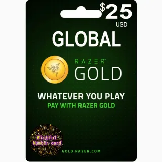 $25 USD RAZER GOLD 🌎 GLOBAL✅ STOCKABLE ⚡FAST DELIVERY