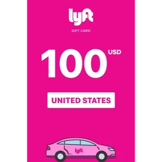 $100.00 USD Lyft