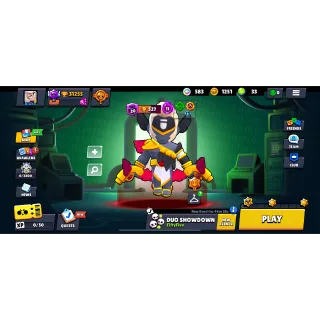 RARE STAR SHELLY⚡79 Brawlers ⚡ 31255Trophy ⚡6 Hypercharged ⚡ Amazing Rare Skins ⚡ Safe Acc ⚡
