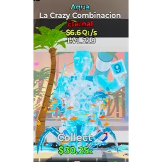 La Crazy Combinacion Aqua 6.6 Qi/s  Steal The Brainrot Fortnite 