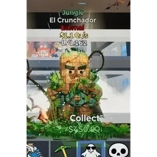 El Crunchador Jungle  1.1 Qi/s LVL 162 Steal The Brainrot 