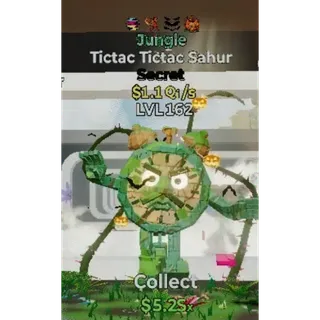 Tictac Tictac Sahur Jungle 4 Traits Steal The Brainrot 