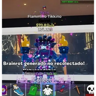Flammino Tikkino Rave 1 trait 70.8 Qa/s Steal the brainrot 
