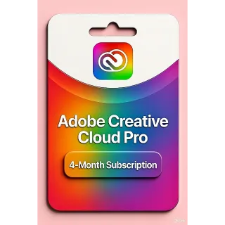 Adobe Creative Cloud Pro 4 Month