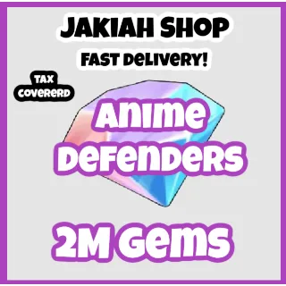 2m gems anime defenders