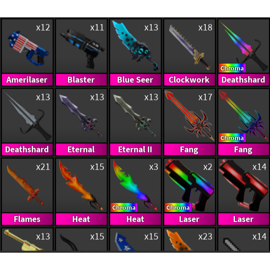 STACKED MM2 INVENTORY: 800+ GODLIES - Roblox Game Items - Gameflip