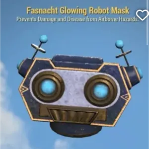 glowing robot mask