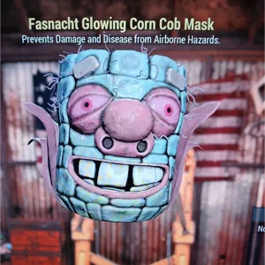 glowing corn cob mask