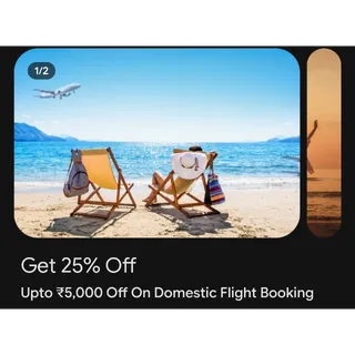 Cleartrip domestic flight discount 25% off upto 5000