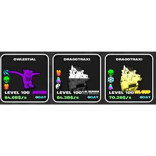 PACK OWL DRAGO LVL 100
