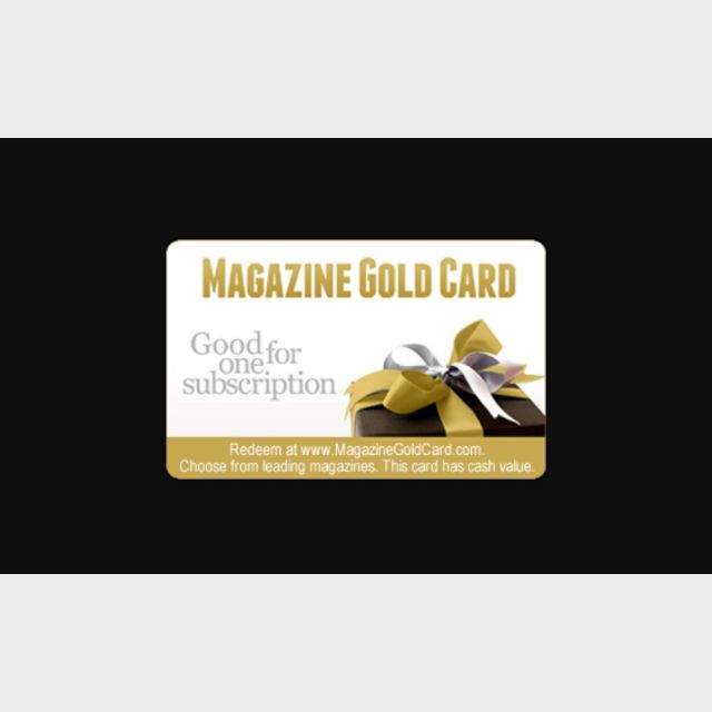 Magazine Gold Card CODE. *(Each valid code is good for one print