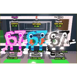 3x 67 (30m, 37.5m, 56m) / Steal A Brainrot 