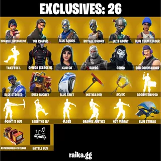 [PC/PSN/XBOX] 109 skins | Sparkle Specialist | The Reaper | Blue Squire | Royale Knight | Elite Agent |