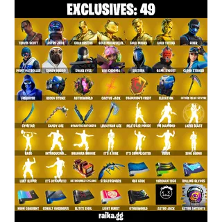 [PC/PSN/XBOX] 313 skins | Travis Scott | Astro Jack | Leviathan Axe | Rare Emotes | Clean Combos |