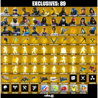 [PC] 782 skins | OG STW | Travis Scott | RSK | Neo Versa | Rare Emotes | Master Chief (Matte Black) | 580+ Emotes |