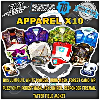 10pcs Apparel bundle + gift apparel