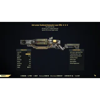 [PC] Anti-armor Laser Rifle (25% faster fire rate / 25% less VATS AP cost) AA2525