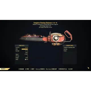[PC] Vampire's Chainsaw (+40% Weapon Speed / 25% less VATS AP cost)