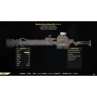 [PC] Bloodied Explosive Railway Rifle (25% less VATS AP costs)