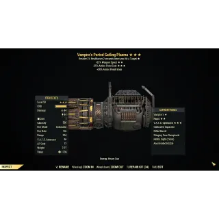 [PC] Vampire's Gatling Plasma (+25% Weapon Speed / 25% less VATS AP cost)