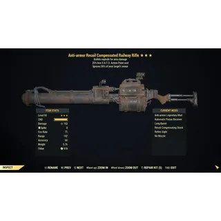 [PC] Anti-Armor Explosive Railway Rifle (25% Less Vats Ap Cost) AAE25