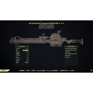 [PC] Anti-armor Explosive Railway Rifle (25% less VATS AP cost)