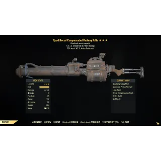 [PC] Quad Railway Rifle (+50% Critical Damage / 25% less VATS AP cost)