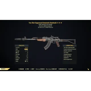 [PC] Two Shot Explosive Handmade (25% less VATS AP cost)