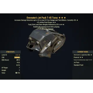 [PC] Overeater's T-45 Power Armor Set (5/5 Food, Drink and Chem Weights Reduction) (5/5 AP refresh)