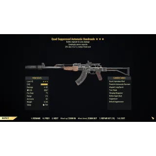 [PC] Quad Explosive Handmade (25% less VATS AP cost)