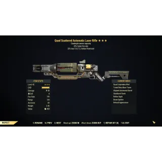 [PC] Quad Laser Rifle (25% faster fire rate / 25% less VATS AP cost) Q2525