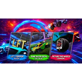 ROCKET LEAGUE LFT TOPPER, Picture This Wheels, DUNE RACER DECAL (TIKTOK BUNDLE) CODE