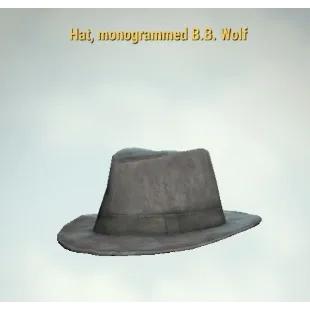 Hat monogrammed BB Wolf