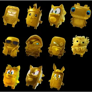 All Fortnite Gold Sprites Mastered Bundle Except Crown is Lvl 1