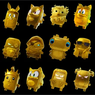 All Fortnite Gold Sprites Level 5 Mastered Whole Sprites (Except Crown and Adventure are Lvl 1)