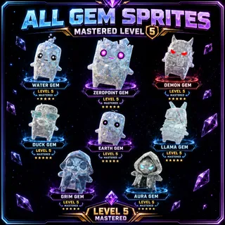 All Fortnite Gem Sprites Level 5 Mastered Whole Sprite