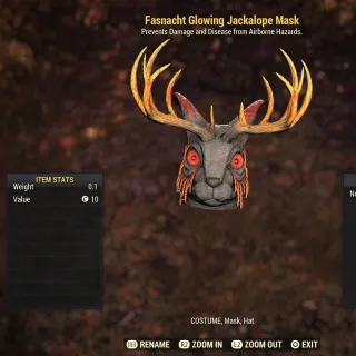 Glowing Jackalope Mask