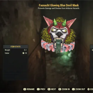 Glowing Blue Devil Mask